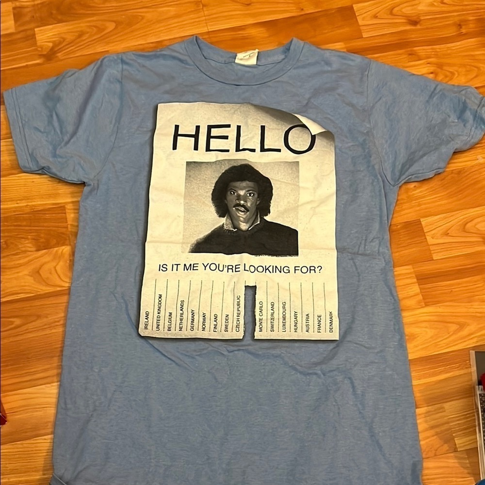 Lionel Richie‎ Hello 2012 Tour SS T-Shirt Blue Size M